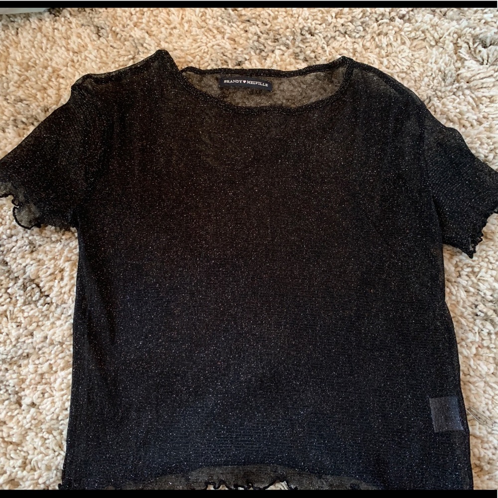 Brandy Melville Sparkle Mesh Top